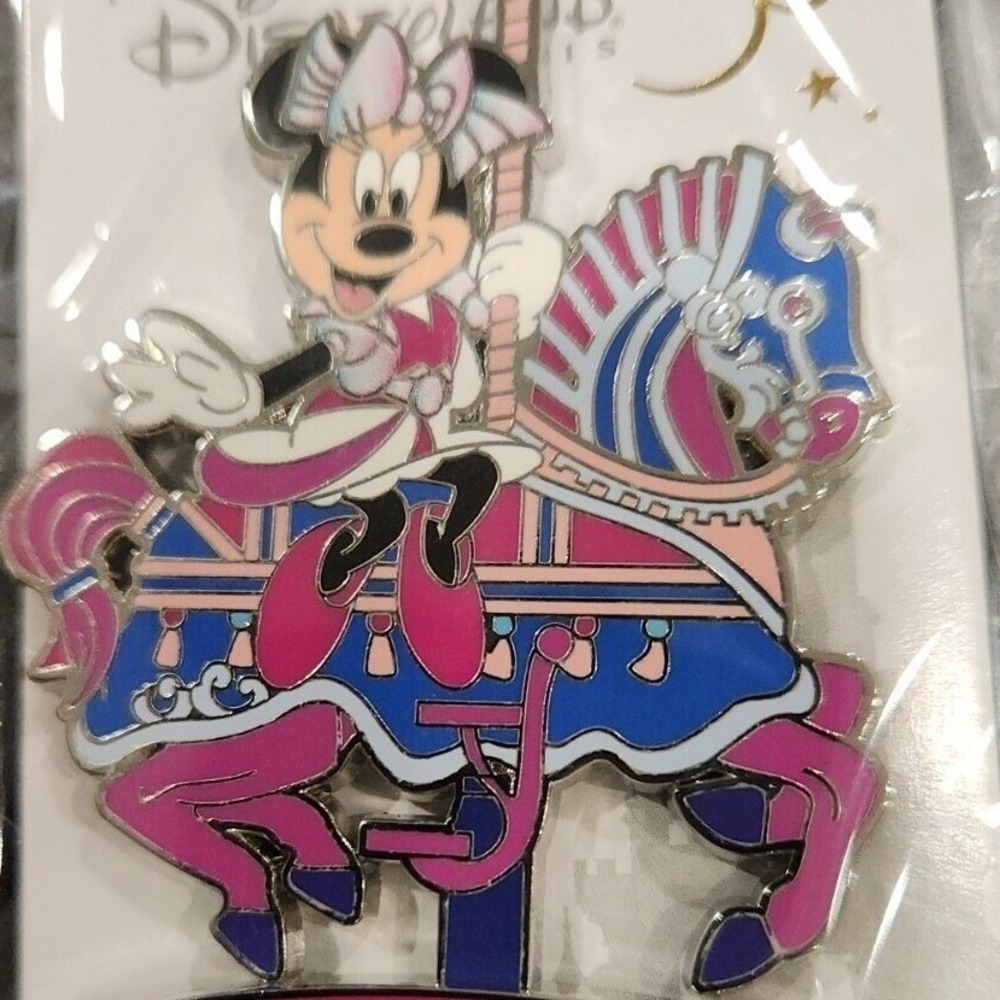 Disney Pin Minnie Carousel Horse Fantasy 30 Disneyland Paris Dlp Le 700 00041